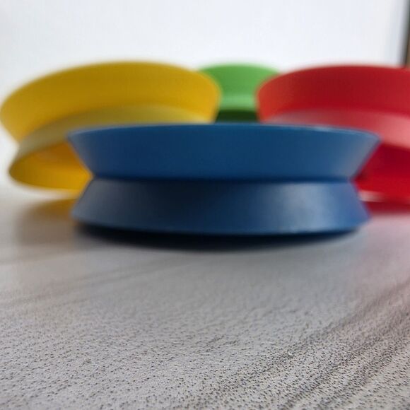 Set of 4 Round Playing Card Holders - Leap Frog - Picture 8 of 11